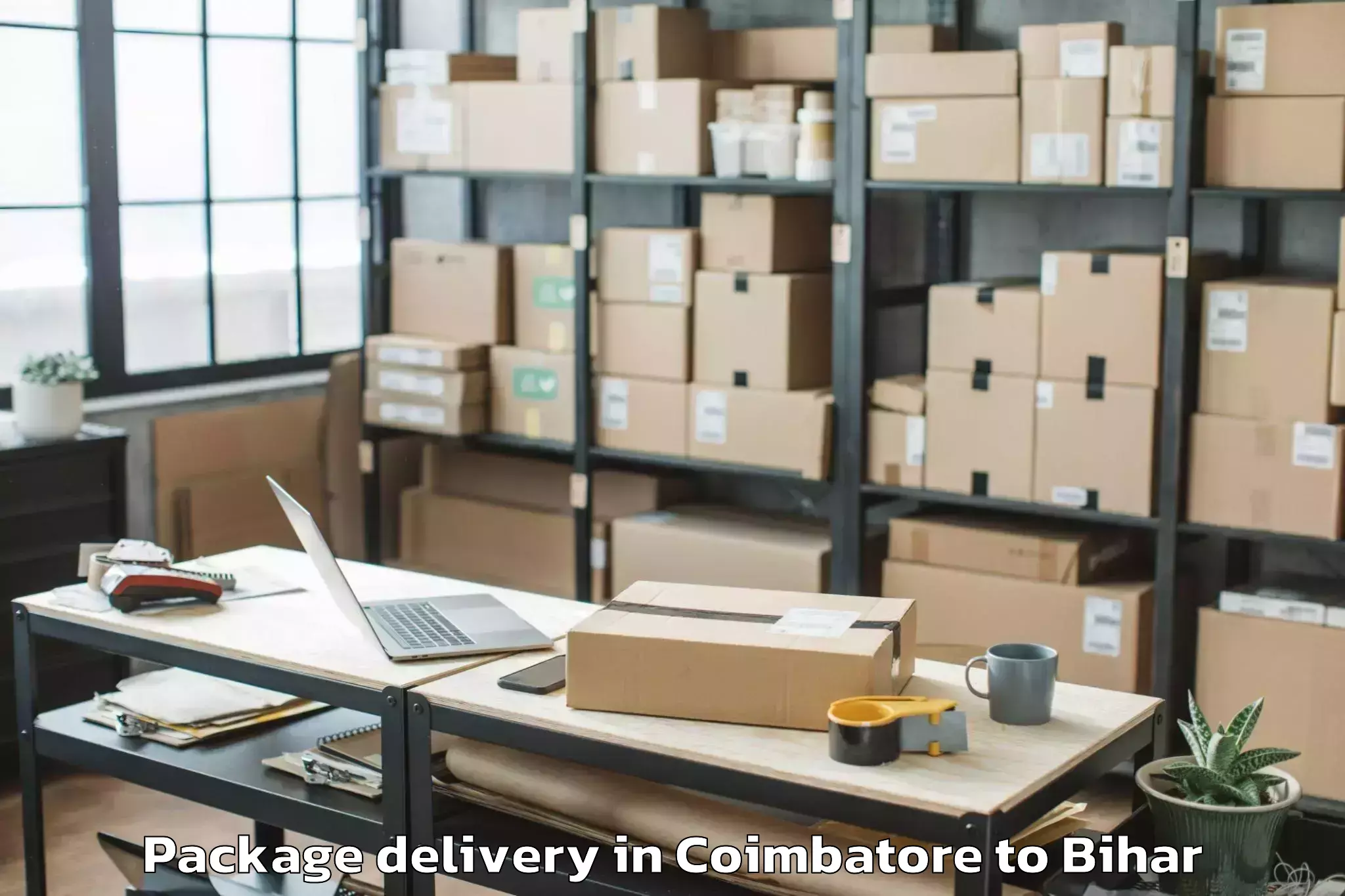 Professional Coimbatore to Bairgania Package Delivery